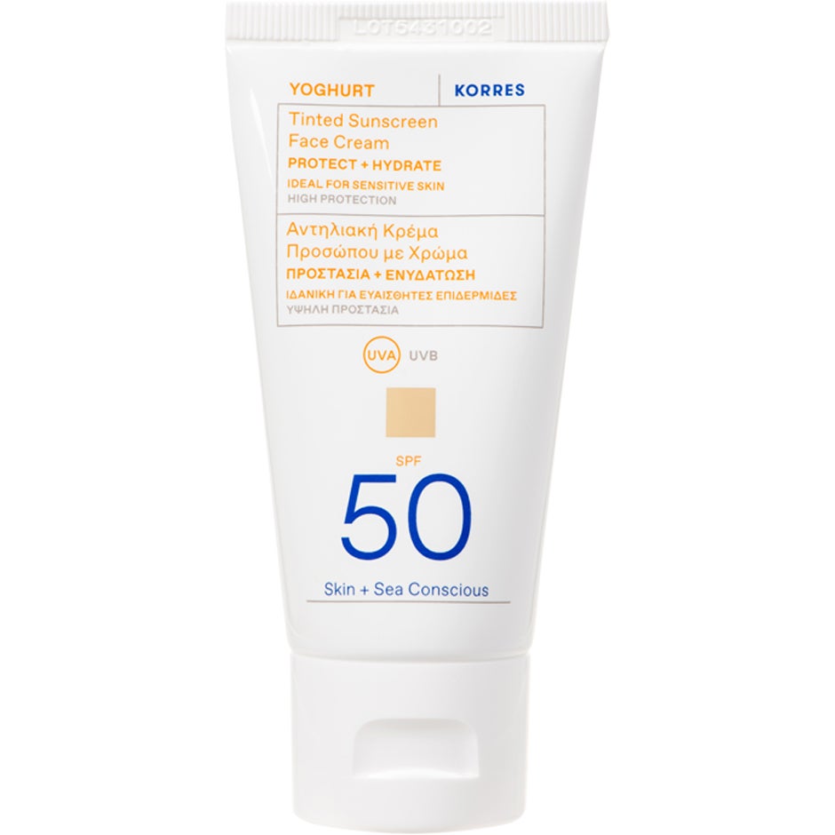 KORRES Yoghurt Tinted Sunscreen Face Cream SPF50 50 ml