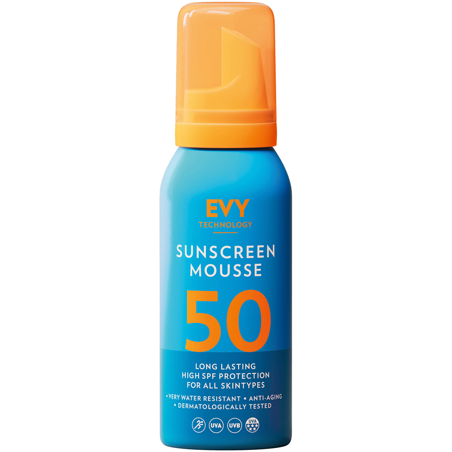 EVY Sunscreen Mousse 50 High SPF, 100ml EVY Technology Solprodukter