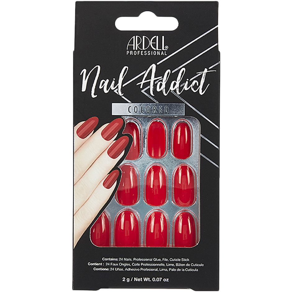 Ardell Nail Addict Colored Cherry Red