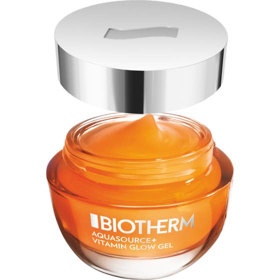 Biotherm Aquasource Vitamin Glow 50 ml lystergivande dagkräm i en trestegsrutin med rengöringsolja och SPF 50.