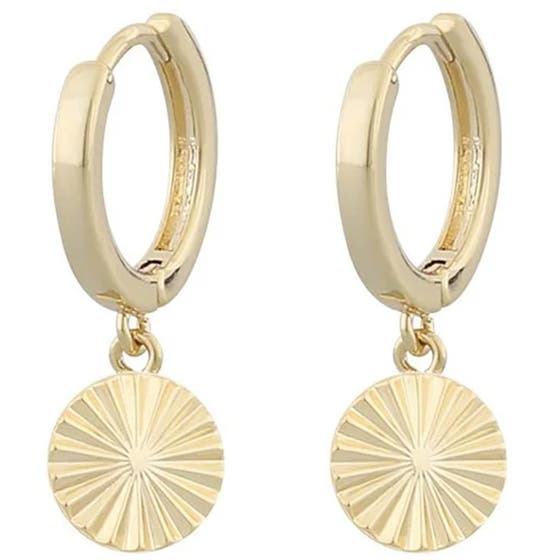 Ray ring pendant ear plain gold