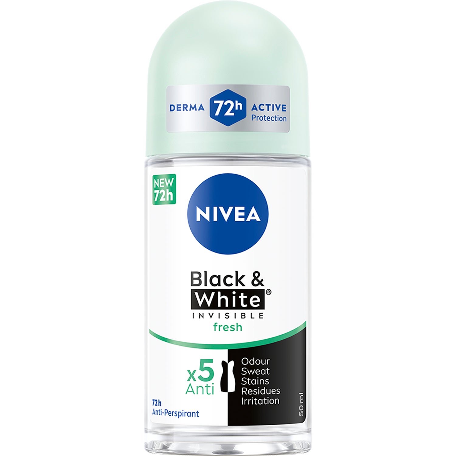 NIVEA Invisible Black & White Roll-On Deodorant - 50 ml