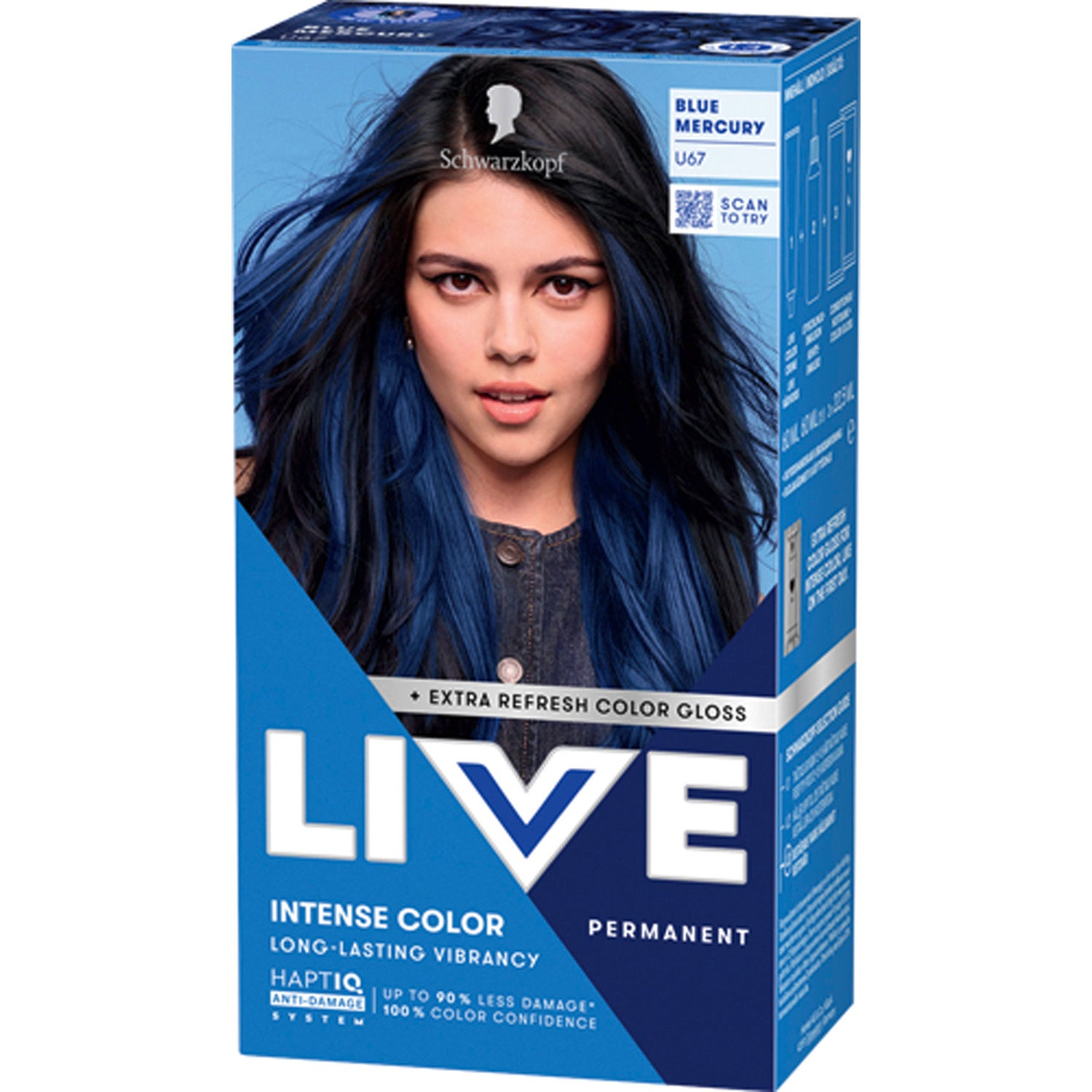 Schwarzkopf Schwarzkopf Live Intense Color U67 Blue Mercury - 142 ml parfym