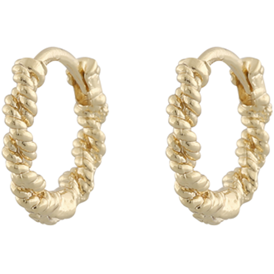 Exibit small ring ear plain gold