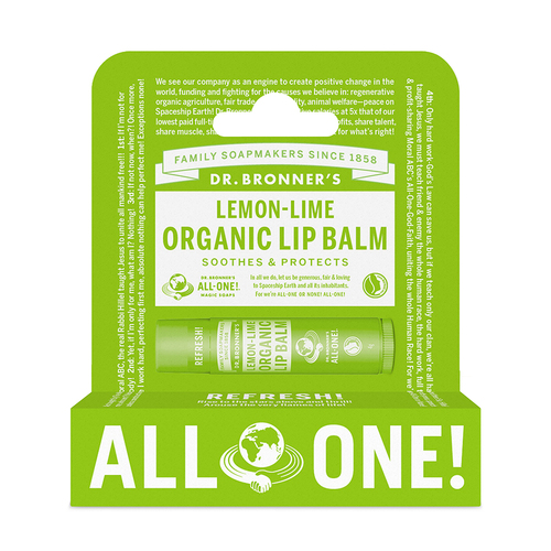 Dr. Bronner's Lemon Lime Organic Lip Balm Hang Pack