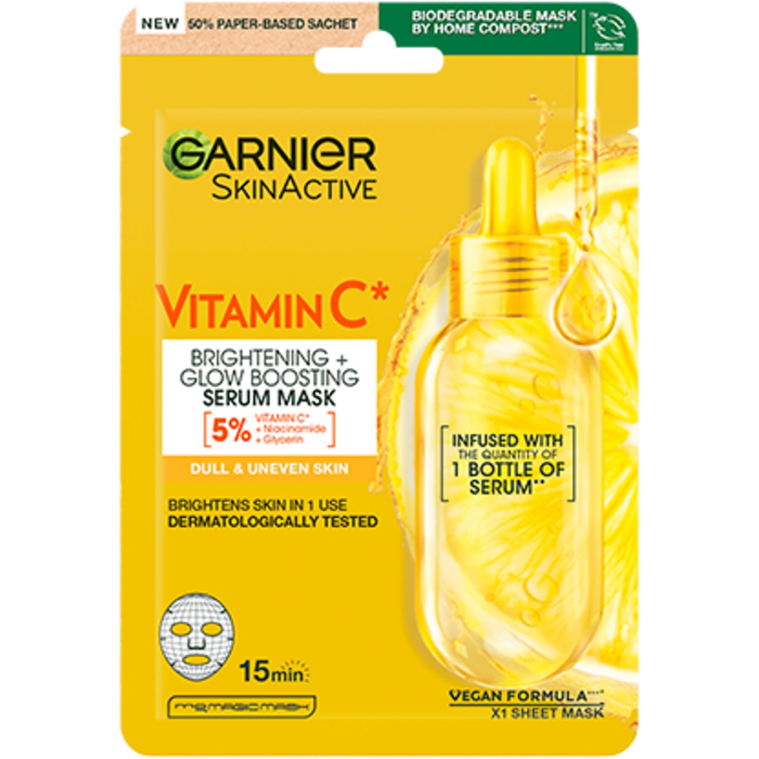 Garnier SkinActive Vitamin C Sheet Mask 28 g
