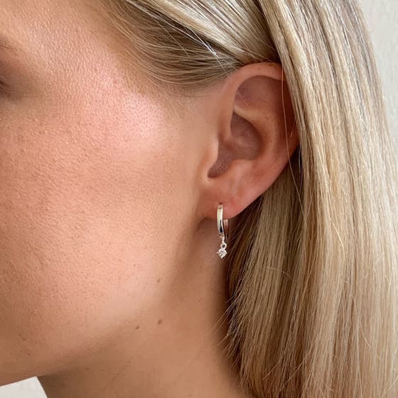 Camille Small Ring Ear Silver/Clear