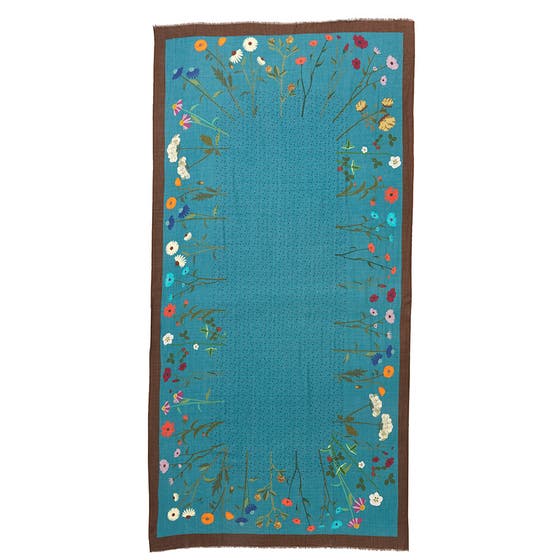 Champ De Fleur Como Scarf Provincial Blue