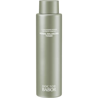 Doctor Babor Cleanformance Herbal Balancing Toner växtbaserad och balanserande toner i grön borstad flaska med vitt lock