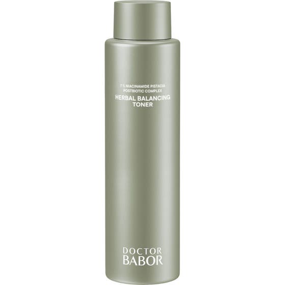 Doctor Babor Cleanformance Herbal Balancing Toner växtbaserad och balanserande toner i grön borstad flaska med vitt lock