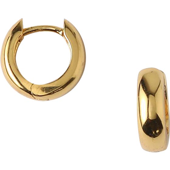 Mini Domed Huggie Hoops Earrings