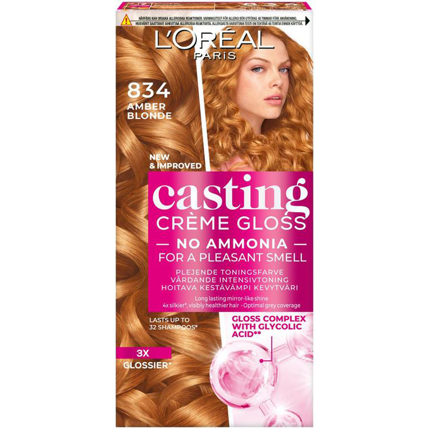 L'Oréal Paris Casting Crème Gloss 834 Ljus Guldkopparblond