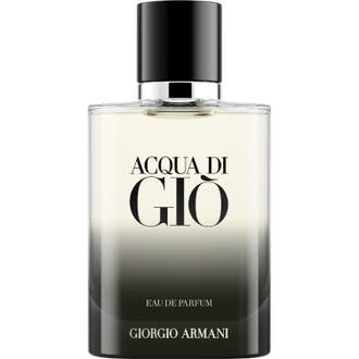 Armani Acqua di Giò Eau de Parfum 50 ml fräsch herrparfym citrus i glasflaska med svart tonad botten och svart lock