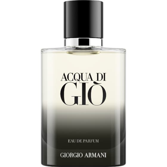 Armani Acqua di Giò Eau de Parfum 50 ml fräsch herrparfym citrus i glasflaska med svart tonad botten och svart lock