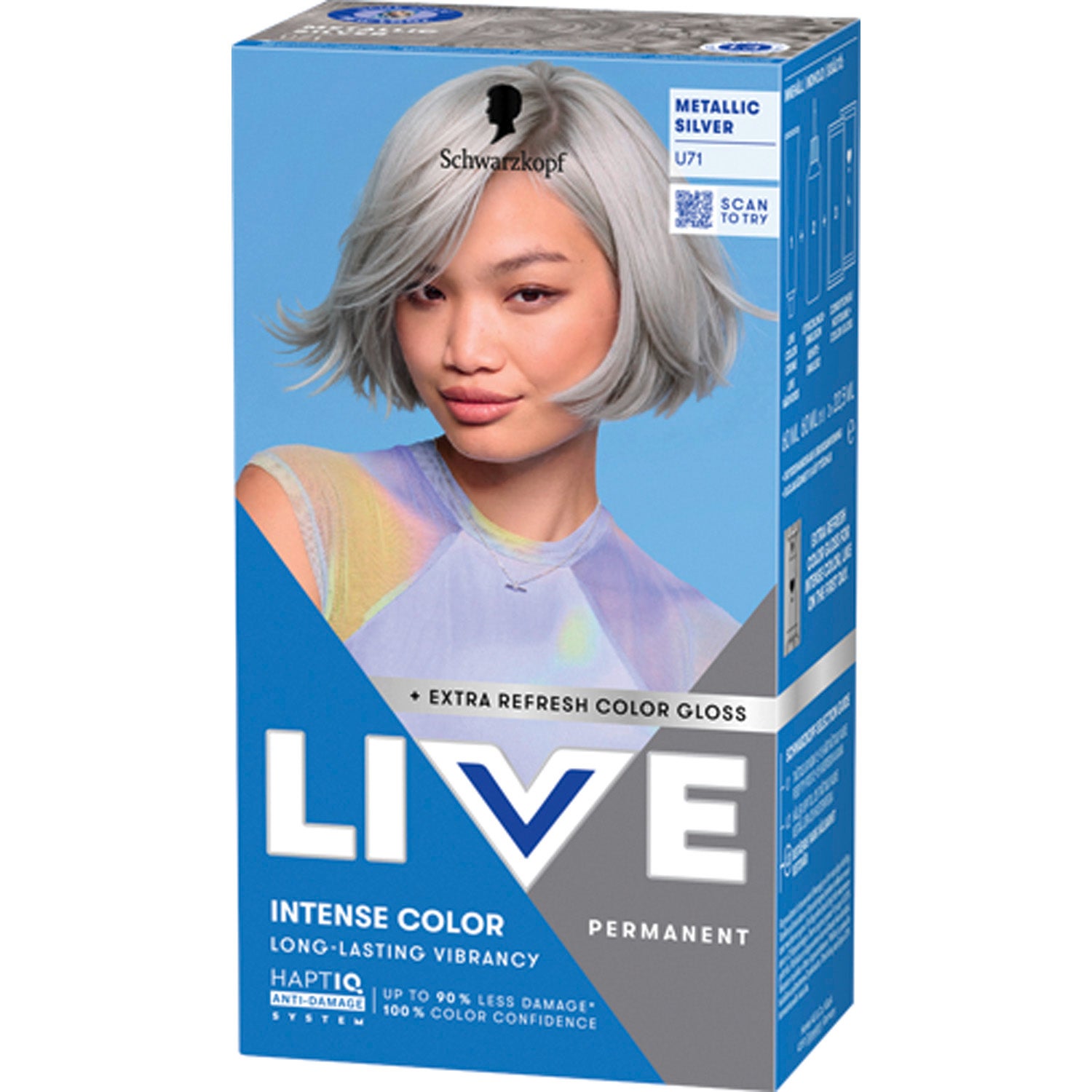 Schwarzkopf Schwarzkopf Live Intense Color U71 Silver Chrome - 142 ml parfym