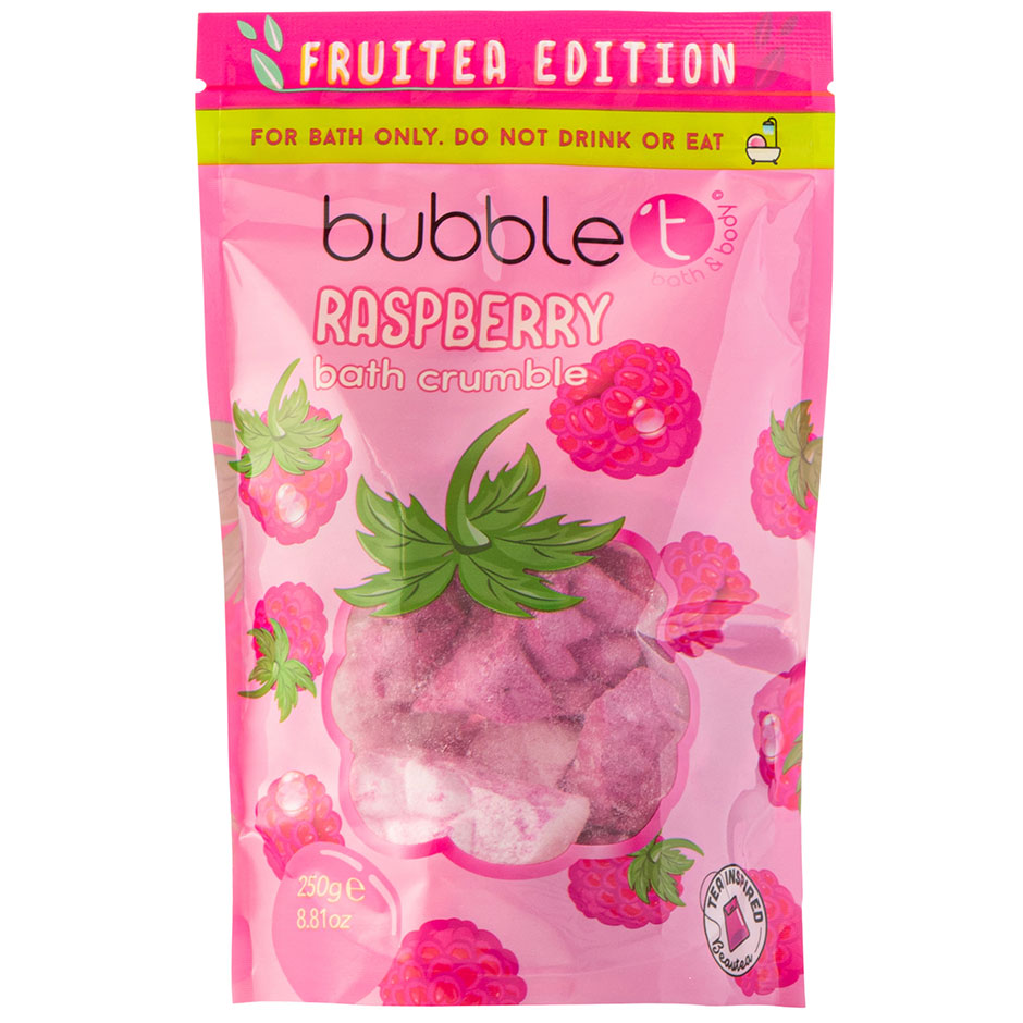 Fruitea Raspberry Bath Crumble, 250 g BubbleT Badskum & Badsalt