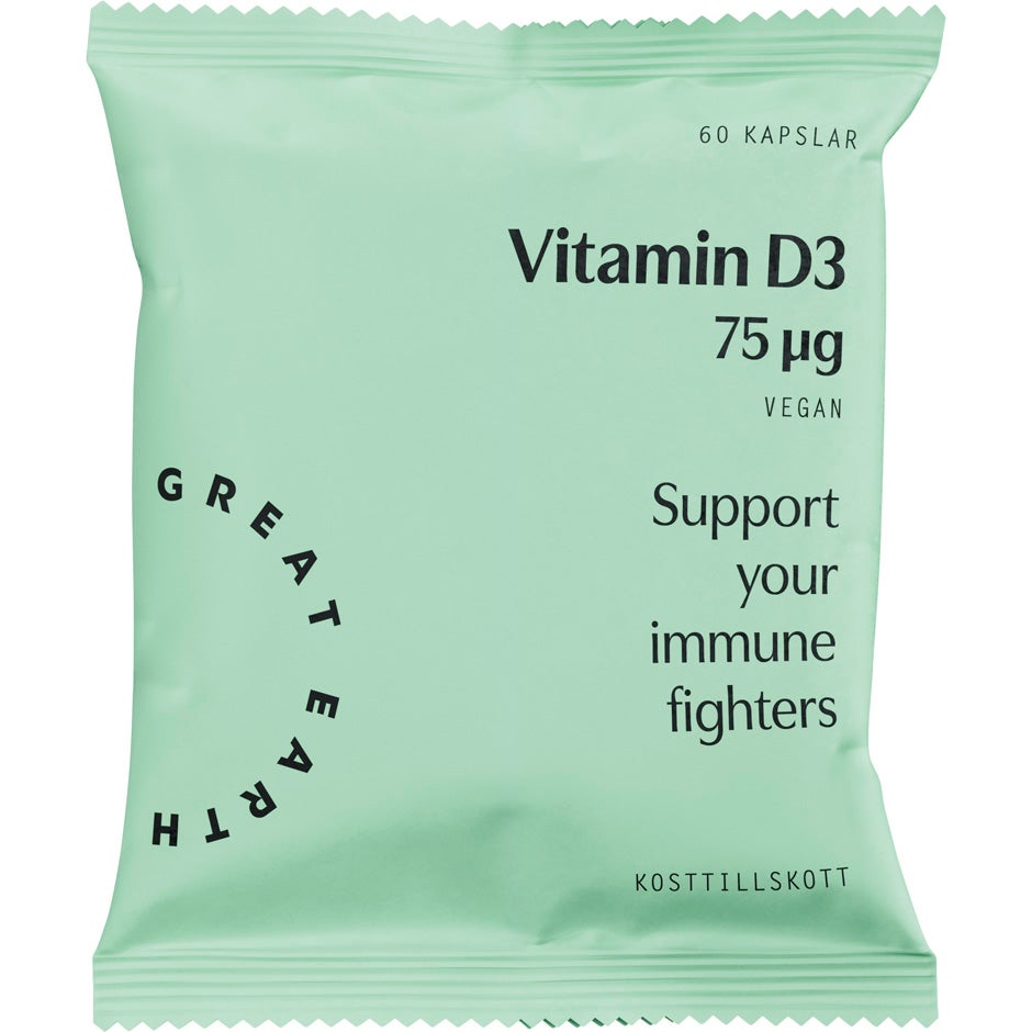 Vitamin D3 75 µg, 60 pcs Great Earth Kosttillskott