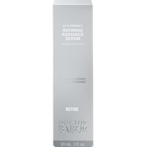 Doctor Babor Refining Radiance Serum 30 ml lystergivande 10% vitamin c serum i en stilren silverfärgad ytterförpackning