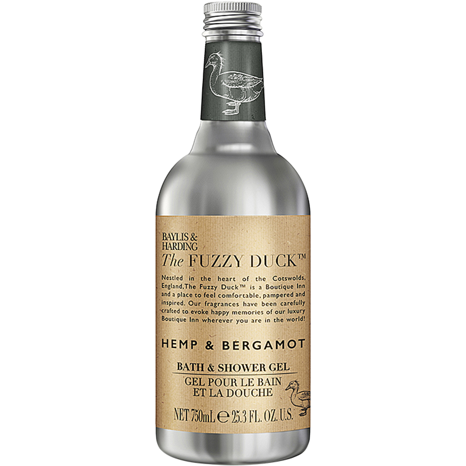 The Fuzzy Duck Men's Hemp & Bergamot Bath & Shower Gel, Baylis & Harding Bad- & Duschcreme