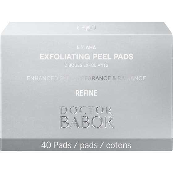 Babor DOC Exfoliating Peel Pads 40 st vita mönstrade aha peeling pads för lyster och 5% aha exfoliering