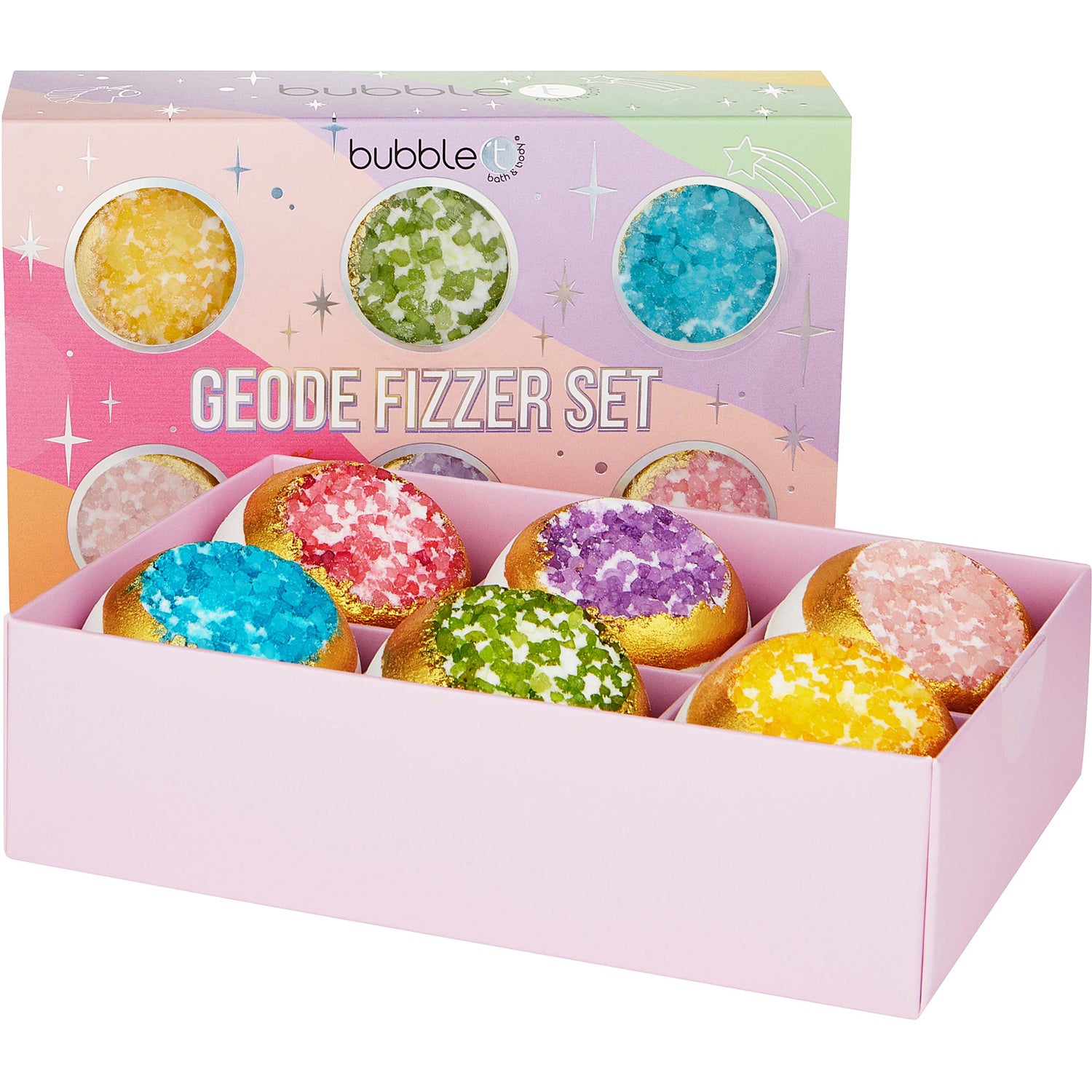 BubbleT Rainbow Bath Fizzer Set 600 g