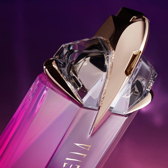 Mugler Alien Pulp Eau de Parfum 30ml damparfym i fasettslipad rosa glasflaska med gulddetaljer