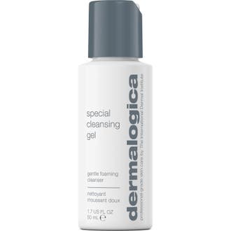 Dermalogica Special Cleansing Gel 50 ml skonsam ansiktsrengöring i vit flaska med grått lock som ger ren hy