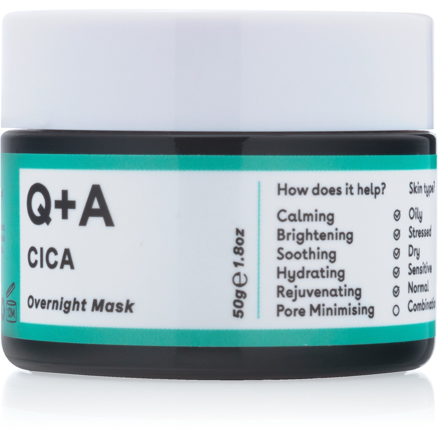 Q+a Q+A Cica Calming Overnight Face Mask 50 g parfym