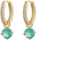 Rola round ring ear gold/aqua