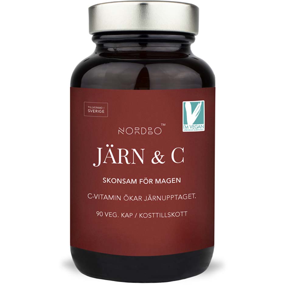 Järn & C-vitamin, 90 kap NORDBO Kosttillskott