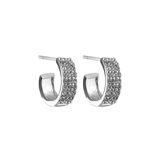 Carrie Small Ring Ear Silver/Clear
