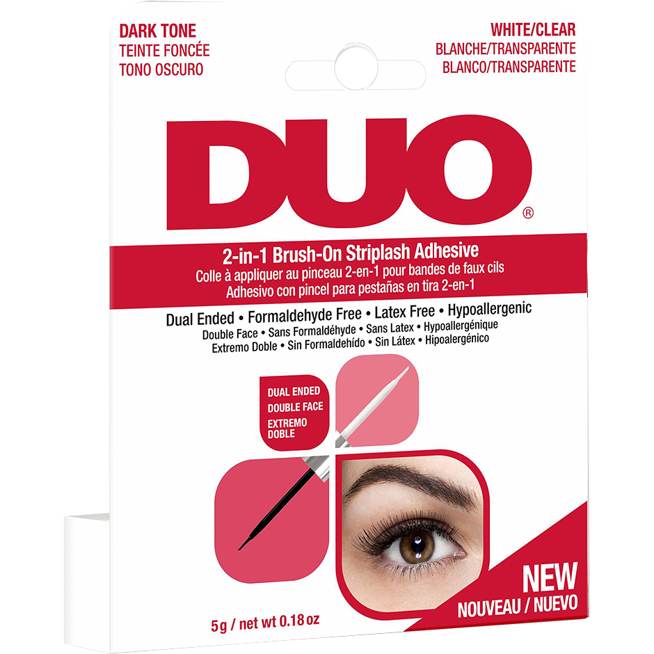 DUO 2-in-1 Brush-On Adhesive Clear & Dark, 5 g Andrea Lösögonfransar