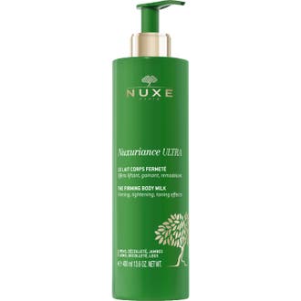 Nuxe Nuxuriance Ultra 400 ml uppstramande kroppsmjölk med anti-age effekt i en grön pumpflaska med gulddetaljer