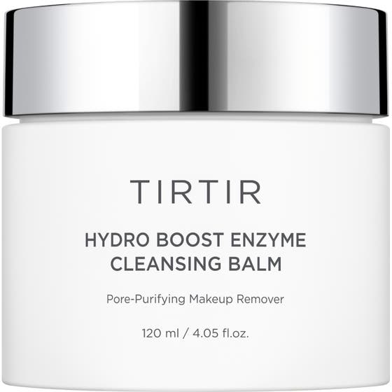 TIRTIR Hydro Boost Enzyme Cleansing Balm 120 ml porrengörande rengöringsbalsam i vit burk med blankt silvrigt lock