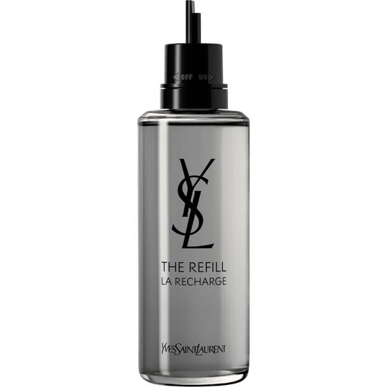 Yves Saint Laurent Myslf Le Parfum 150 ml refill ger intensiv parfym i en tonad flaska med svart munstycke