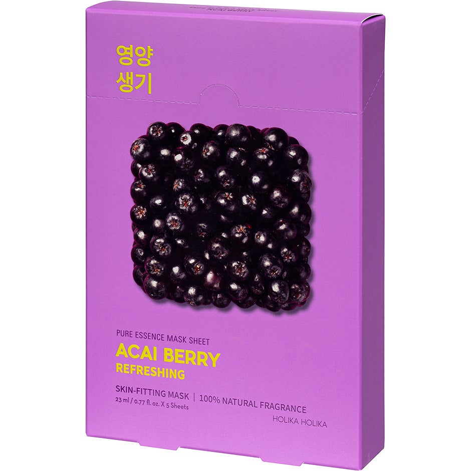 Pure Essence Mask Sheet Pack Acai Berry,  Holika Holika Ansiktsmask