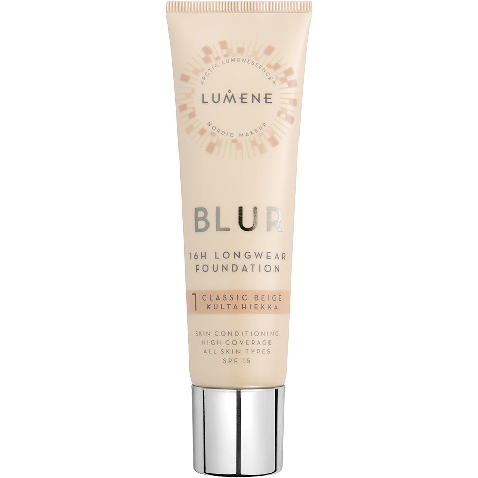Lumene Blur 16H Longwear Foundation SPF15 1 Classic Beige - 30 ml