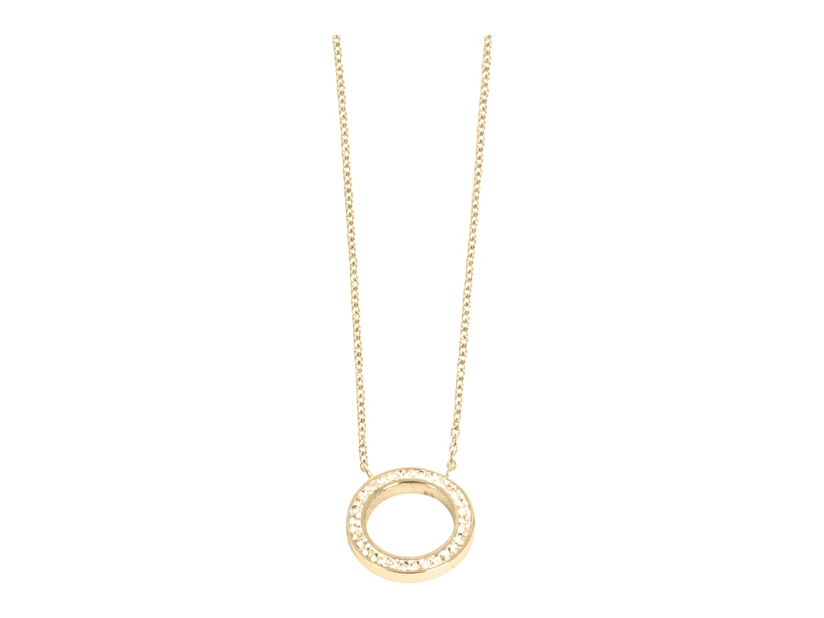 Steel Necklace Gold Cirkle