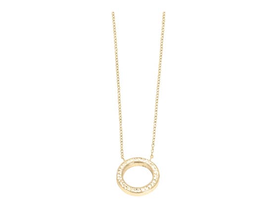 Steel Necklace Gold Cirkle