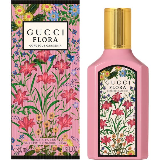 Gucci Flora Gorgeous Gardenia Eau de Parfum 50ml blommig damparfym i rosa flaska med matchande ask