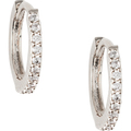 Mini Pave Huggie Hoop Earrings