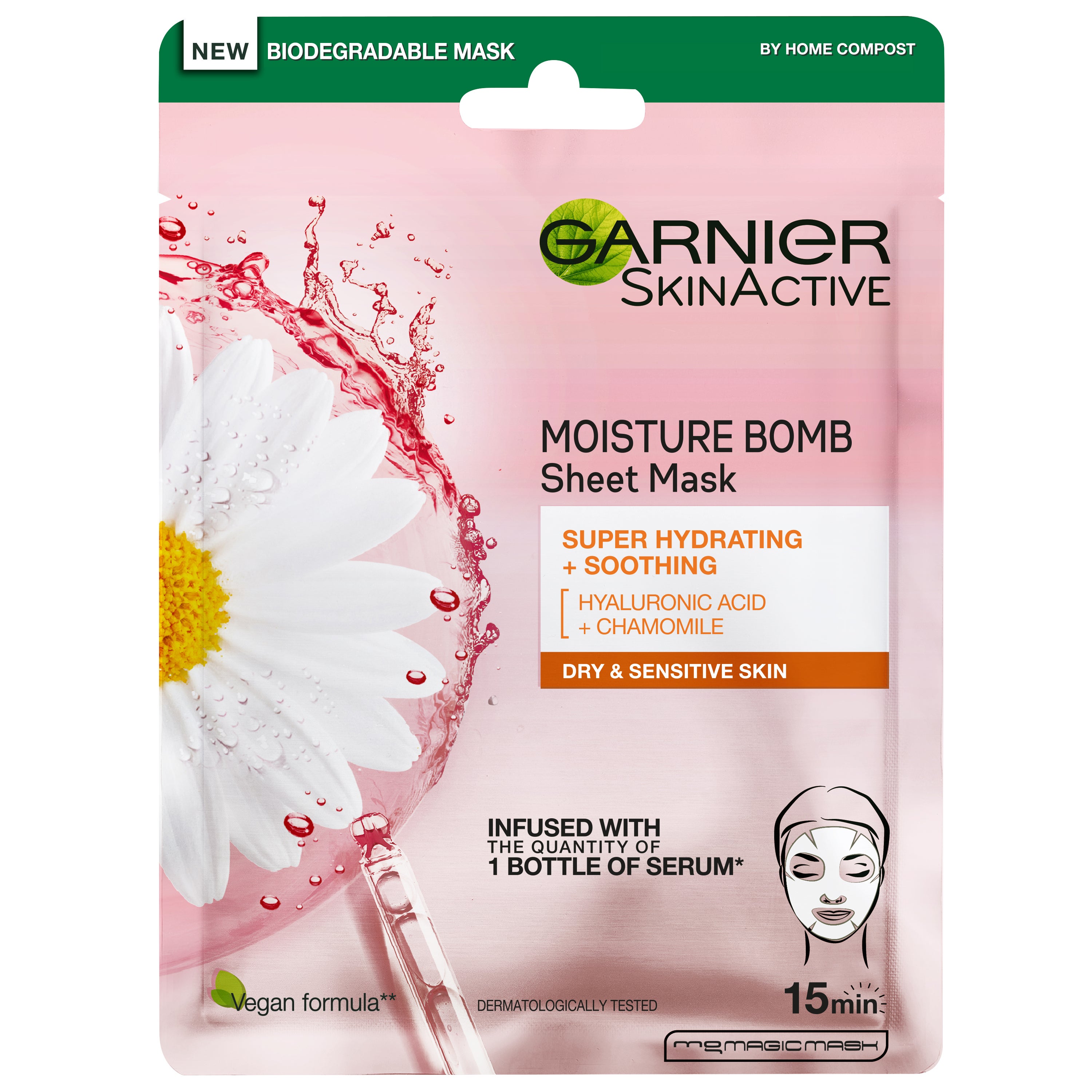 Garnier Skin Active Moisture Bomb Tissue Mask Pink - 28 g