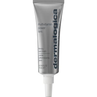 Dermalogica Multivitamin Power Firm 15 ml antiåldrande behandling i en silverfärgad tub med vit pip.
