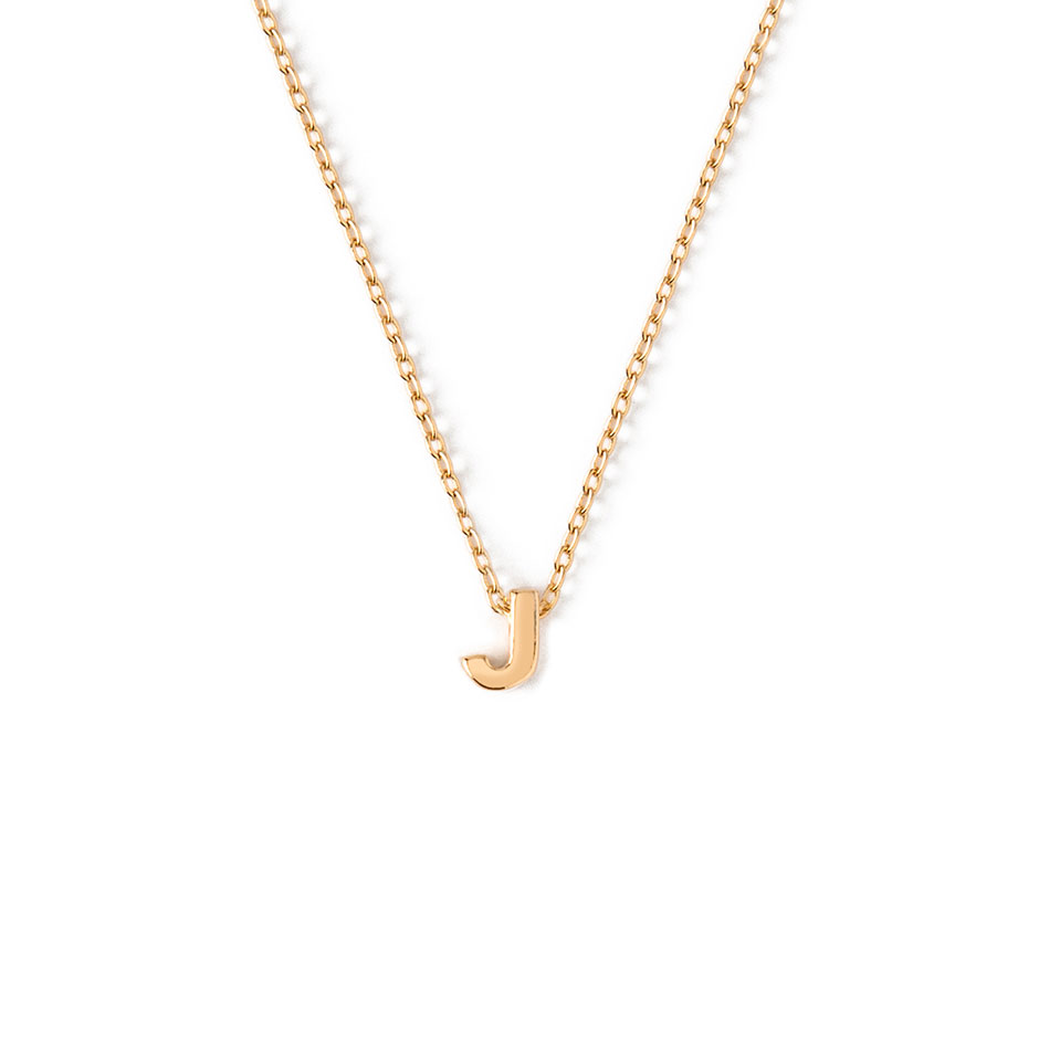 Gold Plated Initial J Necklace Giftbox