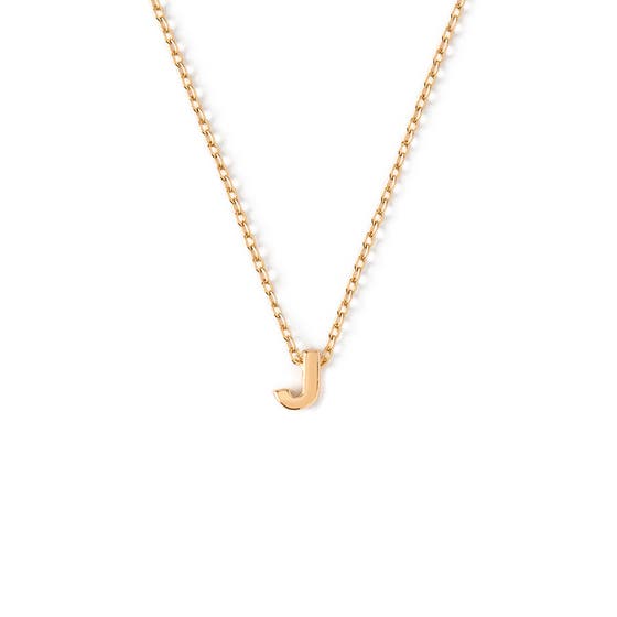 Gold Plated Initial J Necklace Giftbox
