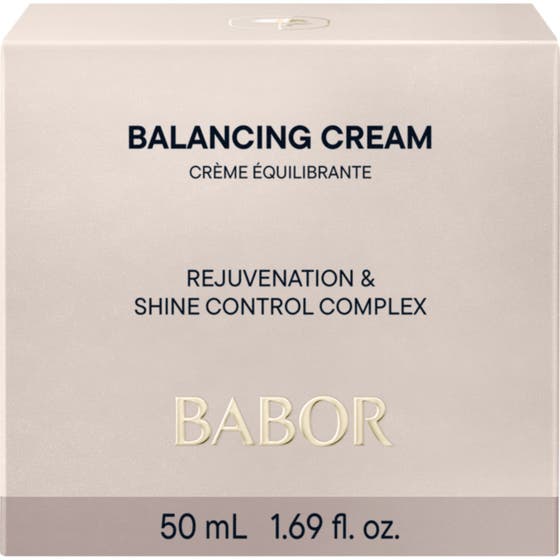 Babor Skinovage Balancing Cream 50 ml mattgörande ansiktskräm i vit ytterförpackning med ljusblå detaljer