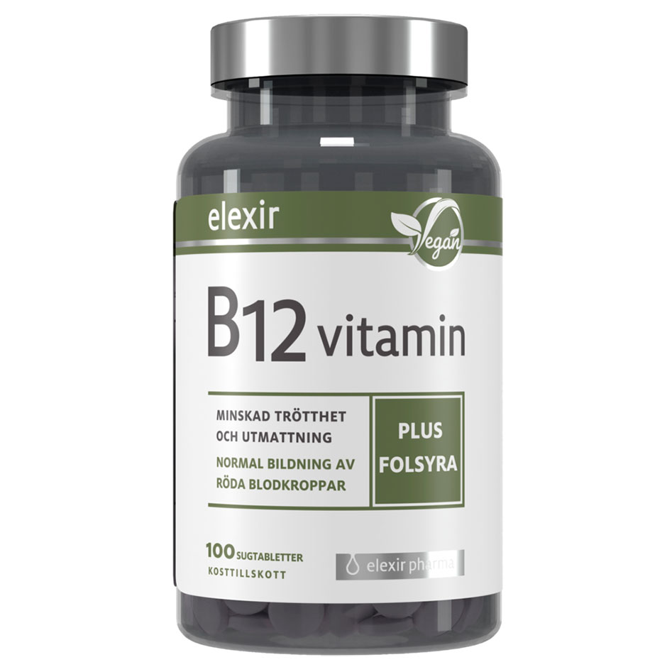 Vitamin B-12 Vegan,  Elexir Pharma Kosttillskott
