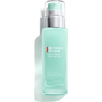 Biotherm Homme Aquapower Comfort Gel 75ml daglig återfuktande ansiktskräm män i turkos pumpflaska med silverdetaljer