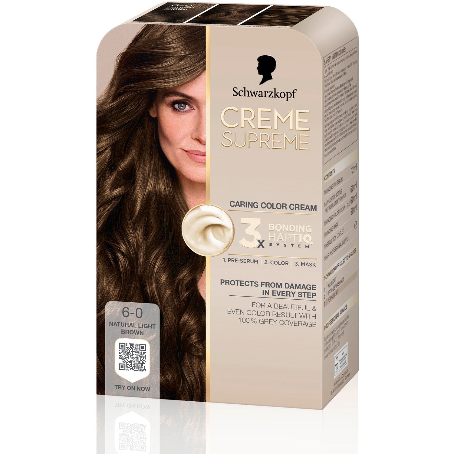 Schwarzkopf Schwarzkopf Creme Supreme 6-0 Natural Light Brown - 1 pcs parfym