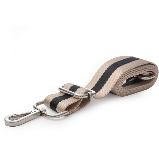 Shoulder Strap in Black/Sand Webbing (Silver)